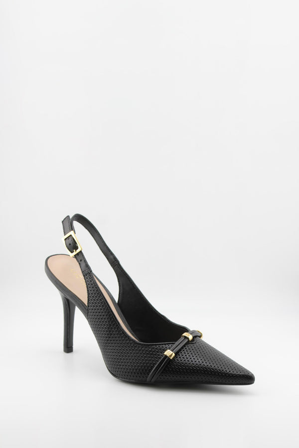 Luz da lua Perforated Slingback Pointed-Toe Pumps